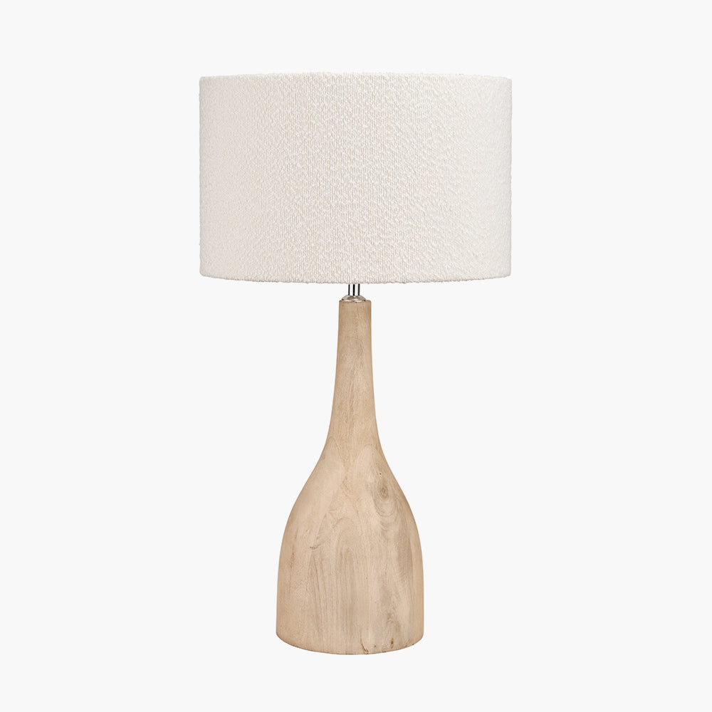 Corella Natural Mango Wood Curved Table Lamp - Base Only